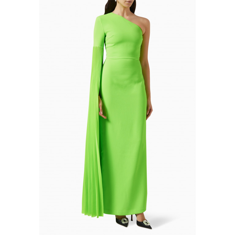 Solace London - Delia Maxi Dress Green