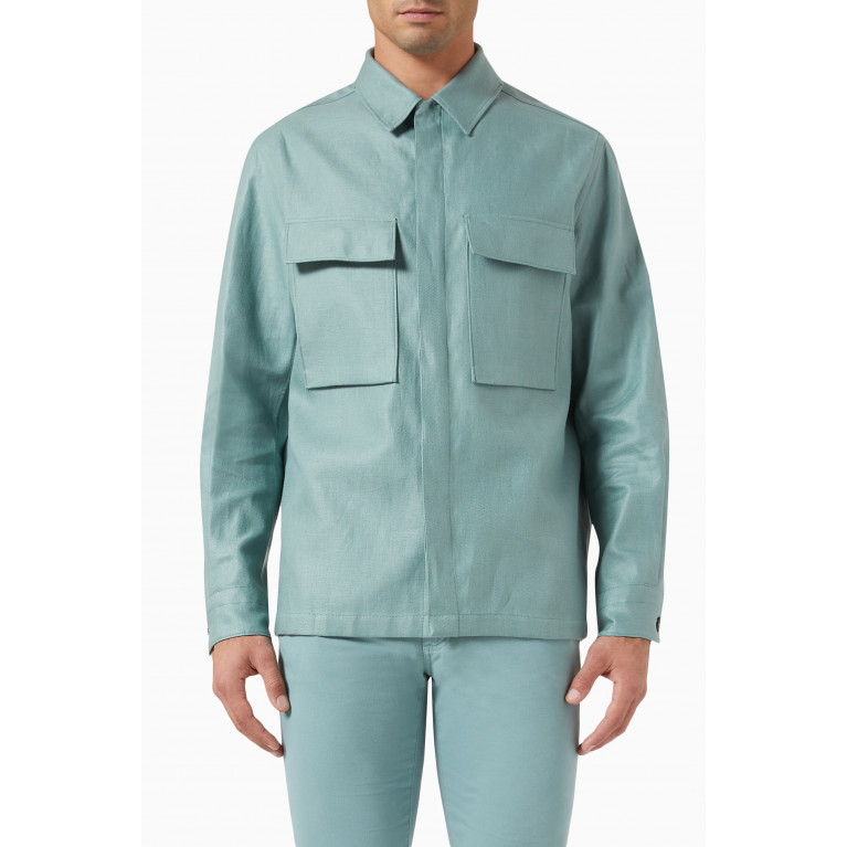 Zegna - Patch Pockets Overshirt in Linen
