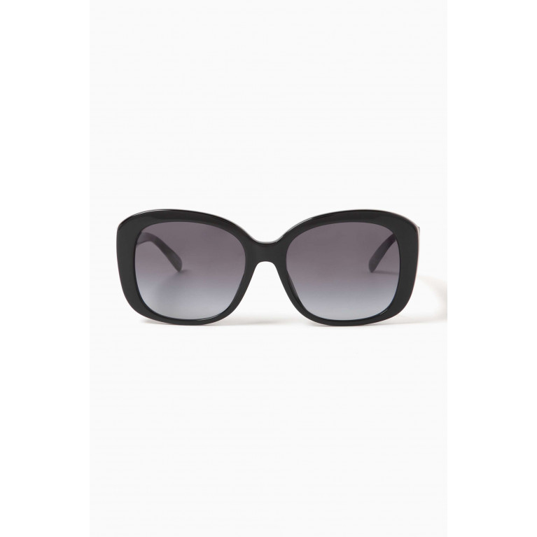 Coach - Oversized D-frame Sunglasses in Acetate Black