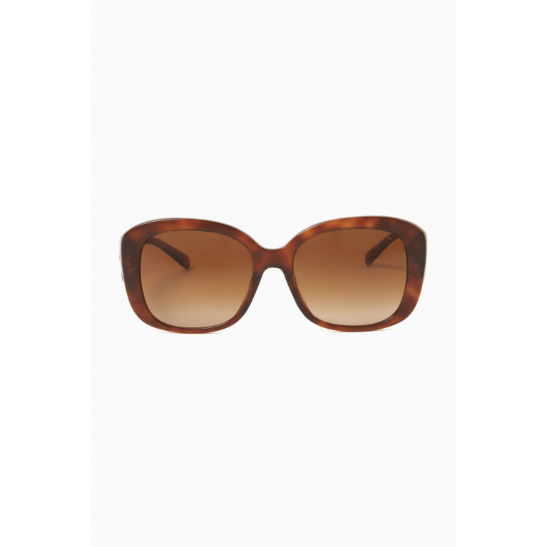 Coach - Oversized D-frame Sunglasses in Acetate Brown
