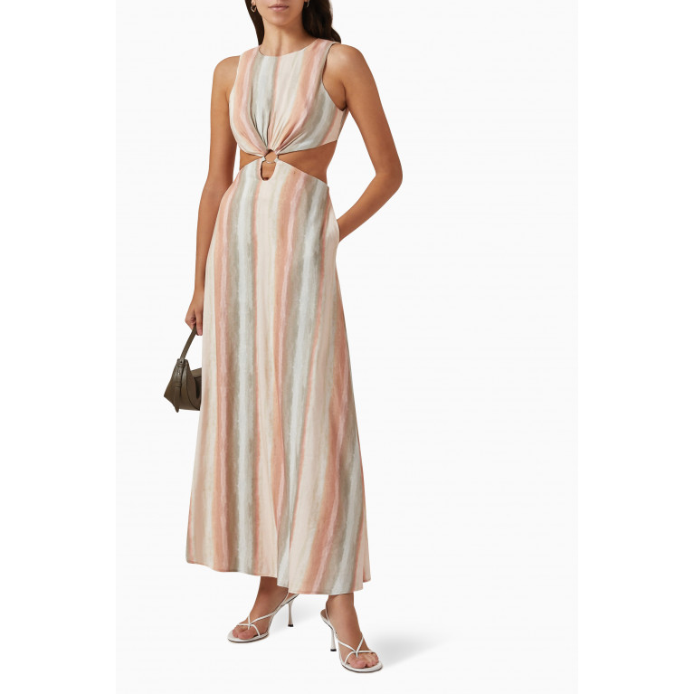 Significant Other - Jessica Cut-out Maxi Dress in Linen-blend