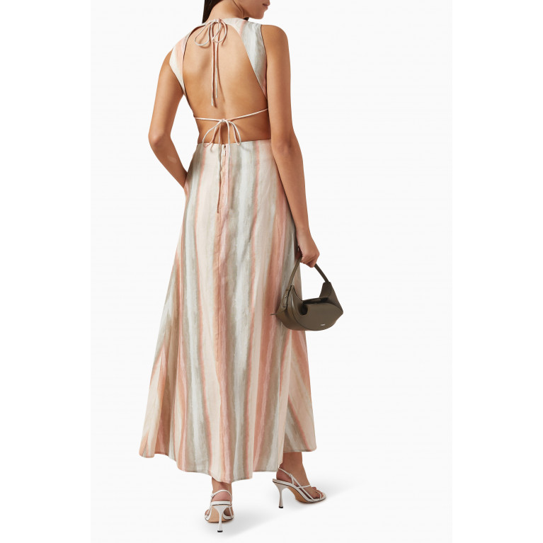Significant Other - Jessica Cut-out Maxi Dress in Linen-blend