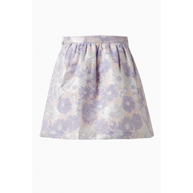 Hucklebones - Floral Jacquard Gathered Skirt