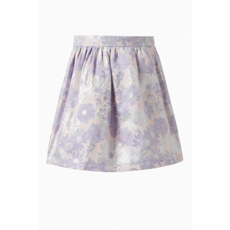Hucklebones - Floral Jacquard Gathered Skirt