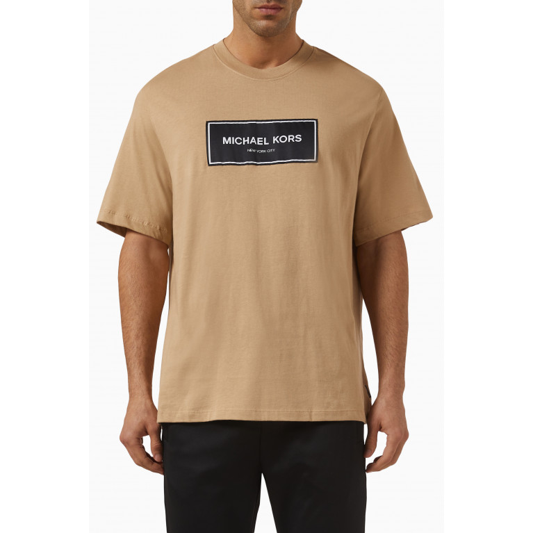 MICHAEL KORS - Flagship Logo T-shirt in Cotton Jersey