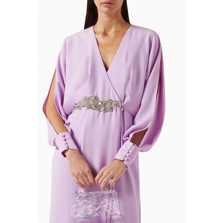NASS - Crystal-embellished Maxi Dress Purple