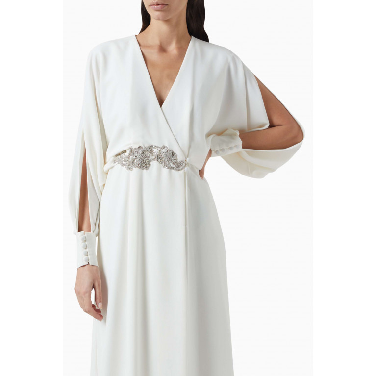 NASS - Crystal-embellished Maxi Dress White