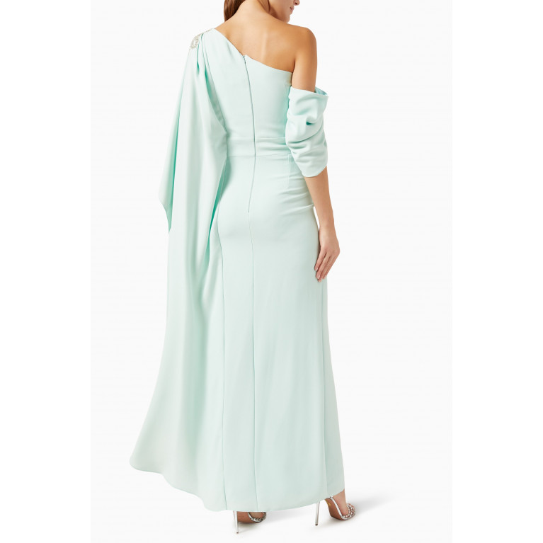 NASS - One-shoulder Gown Green