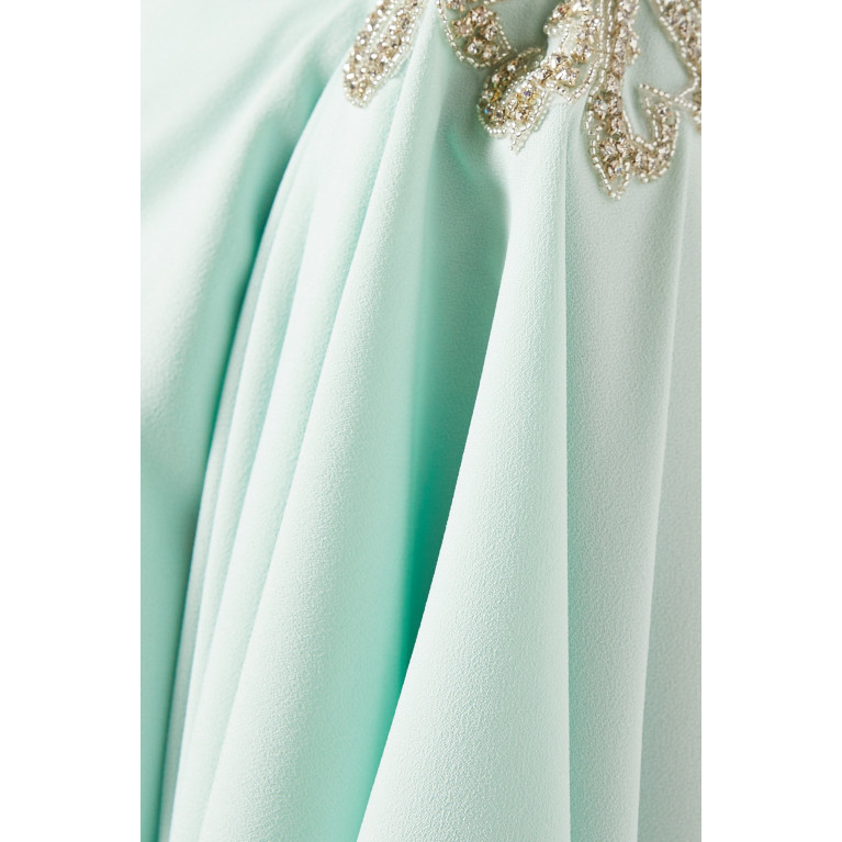 NASS - One-shoulder Gown Green