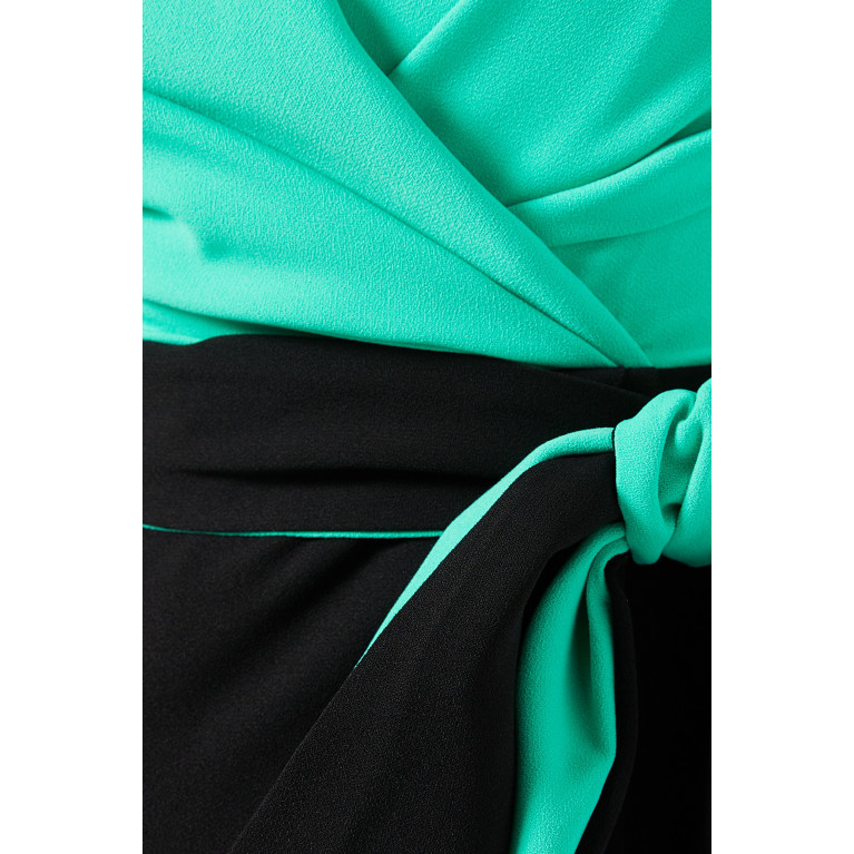 NASS - Two-tone Maxi Dress in Crepe Multicolour