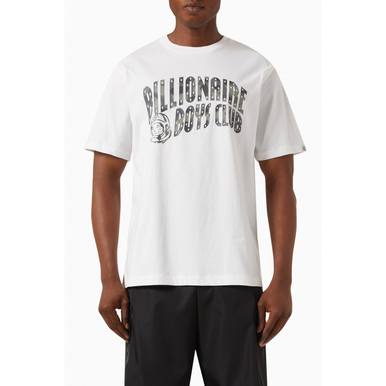 Billionaire Boys Club - Camo Arch Logo T-shirt in Cotton-jersey White