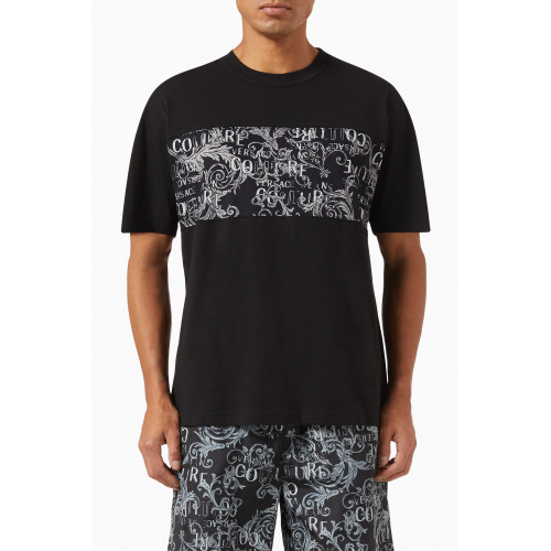 Versace Jeans Couture - Logo Couture Print T-shirt in Cotton Grey