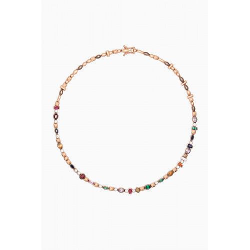 Kismet By Milka - Kaleidoscope Choker Necklace in 14kt Rose Gold