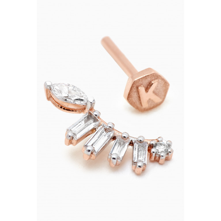 Kismet By Milka - Cleopatra Diamond Single Earring in 14kt Rose Gold
