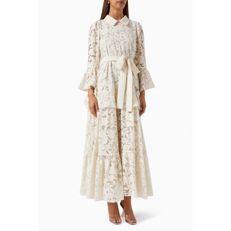 Qui Prive - Tiered Maxi Dress in Lace