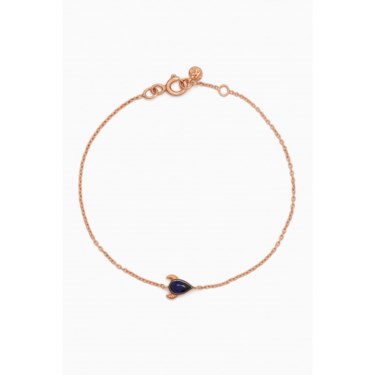 Kismet By Milka - Bull Sapphire Bracelet in 14kt Rose Gold Blue