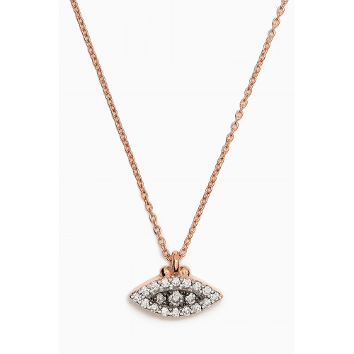 Kismet By Milka - Almond Eye Diamond Necklace in 14kt Rose Gold