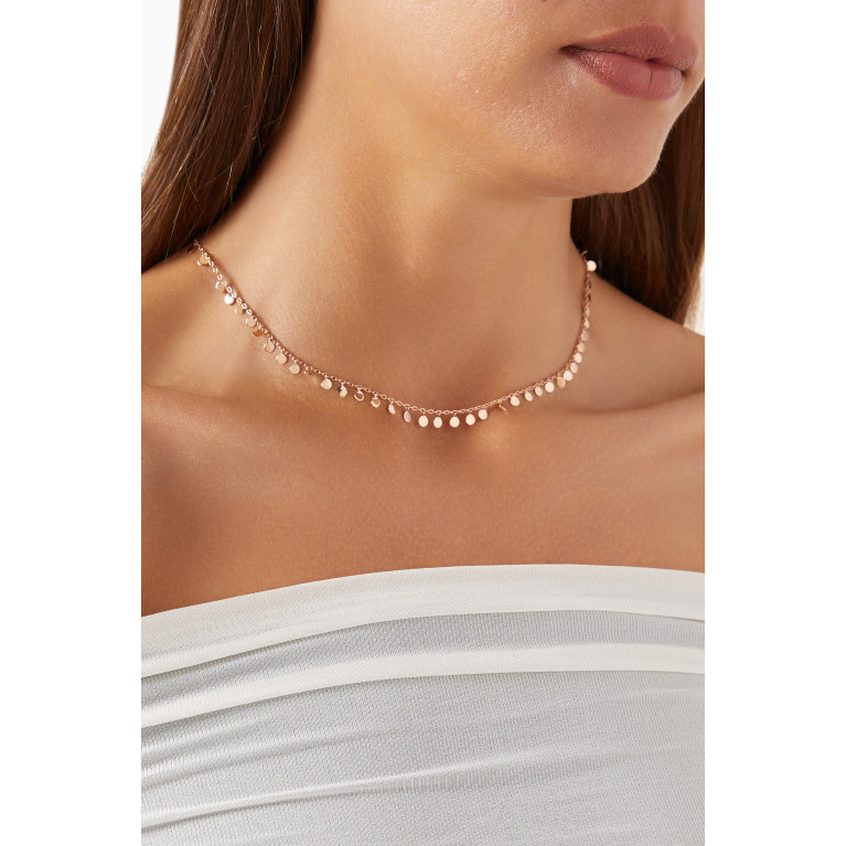 Kismet By Milka - Seed Dots Necklace in 14kt Rose Gold