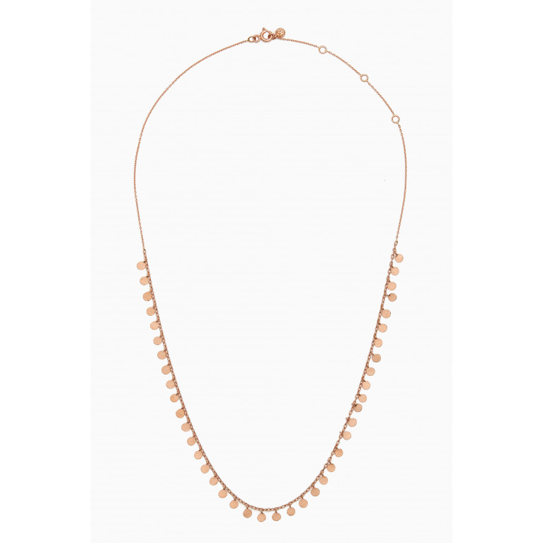Kismet By Milka - Seed Dots Necklace in 14kt Rose Gold