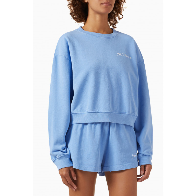 Sporty & Rich - Rizzoli Cropped Sweatshirt in Cotton