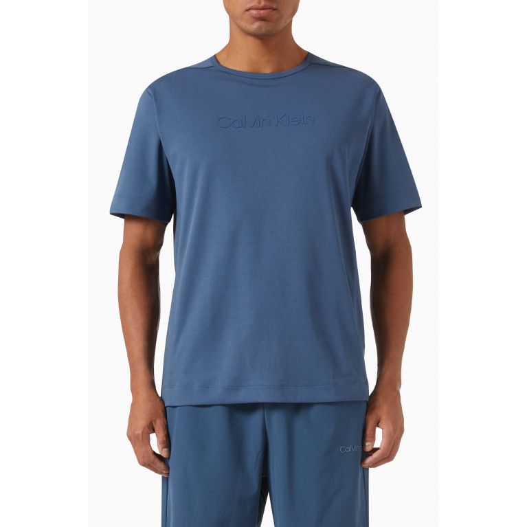 Calvin Klein - Logo Gym T-Shirt in Nylon Blue