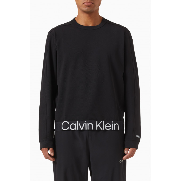 Calvin Klein - Logo Sweatshirt in Textured Twill
