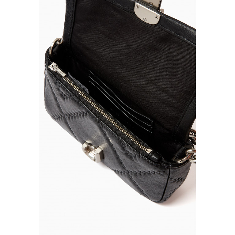 Marc Jacobs - Mini J Quilted Shoulder Bag in Leather Black