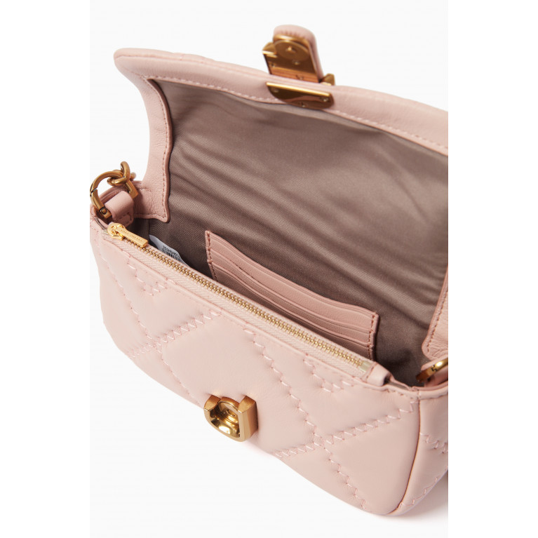 Marc Jacobs - Mini J Quilted Shoulder Bag in Leather Pink