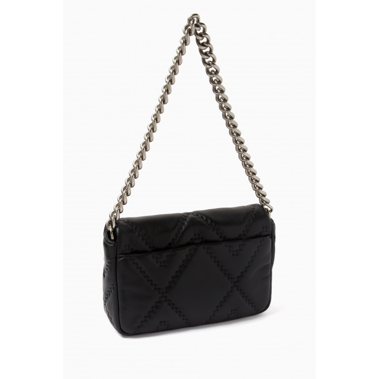 Marc Jacobs - Medium J Quilted Shoulder Bag in Leather Black