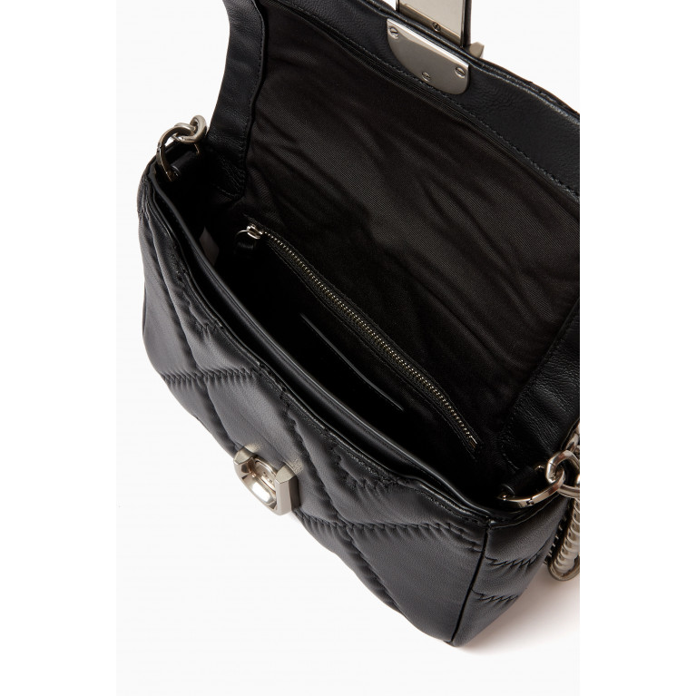 Marc Jacobs - Medium J Quilted Shoulder Bag in Leather Black
