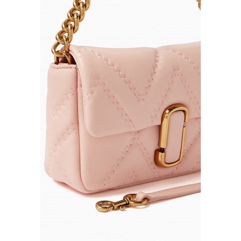 Marc Jacobs - Medium J Quilted Shoulder Bag in Leather Pink