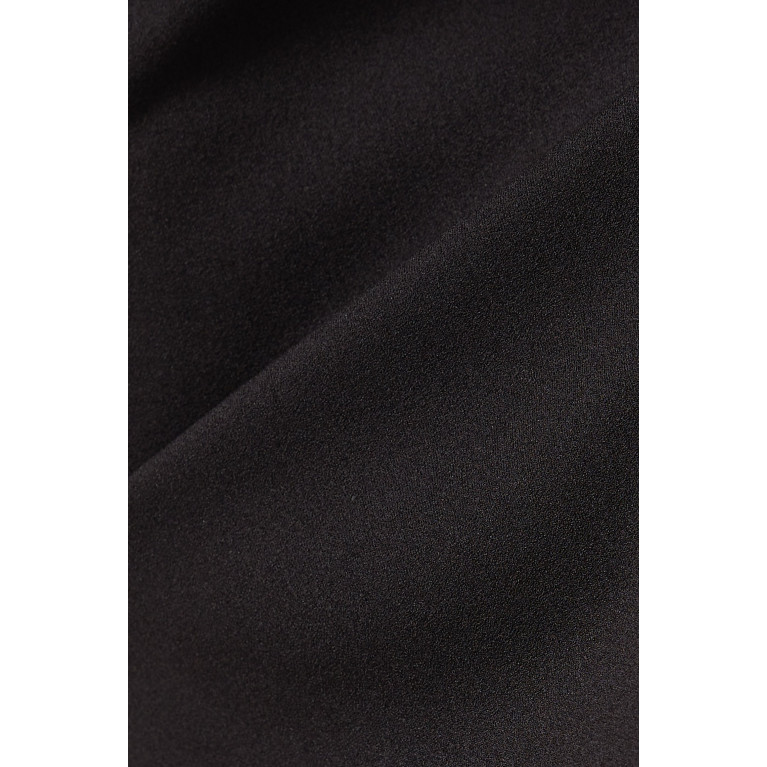 Solace London - Maddison Peplum Maxi Dress in Crepe Black