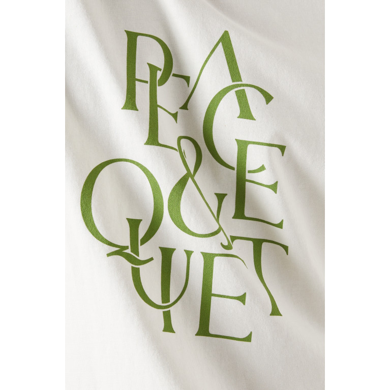 Museum of Peace & Quiet - Serif T-shirt in Cotton Jersey Neutral