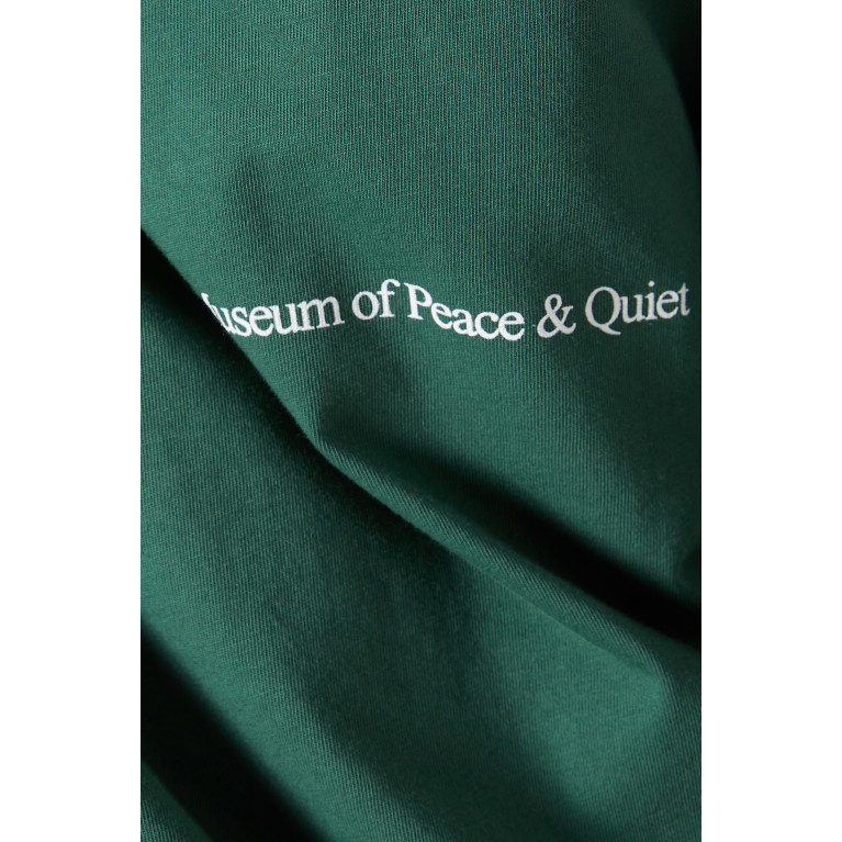 Museum of Peace & Quiet - A leisure Co T-shirt in Cotton Jersey Green