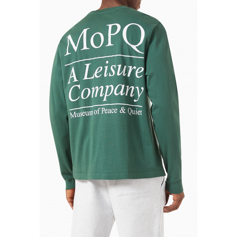 Museum of Peace & Quiet - A leisure Co T-shirt in Cotton Jersey Green
