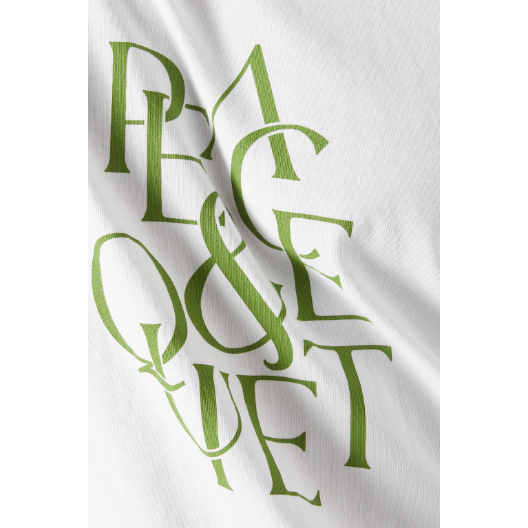 Museum of Peace & Quiet - Serif T-shirt in Cotton Jersey White
