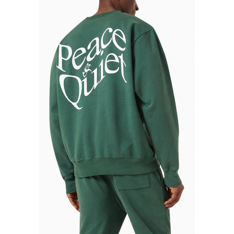 Museum of Peace & Quiet - Warped Sweatshirt in Cotton Jersey Green
