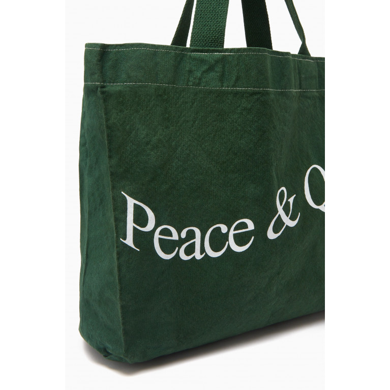 Museum of Peace & Quiet - Wordmark Logo Print Tote Bag in Cotton