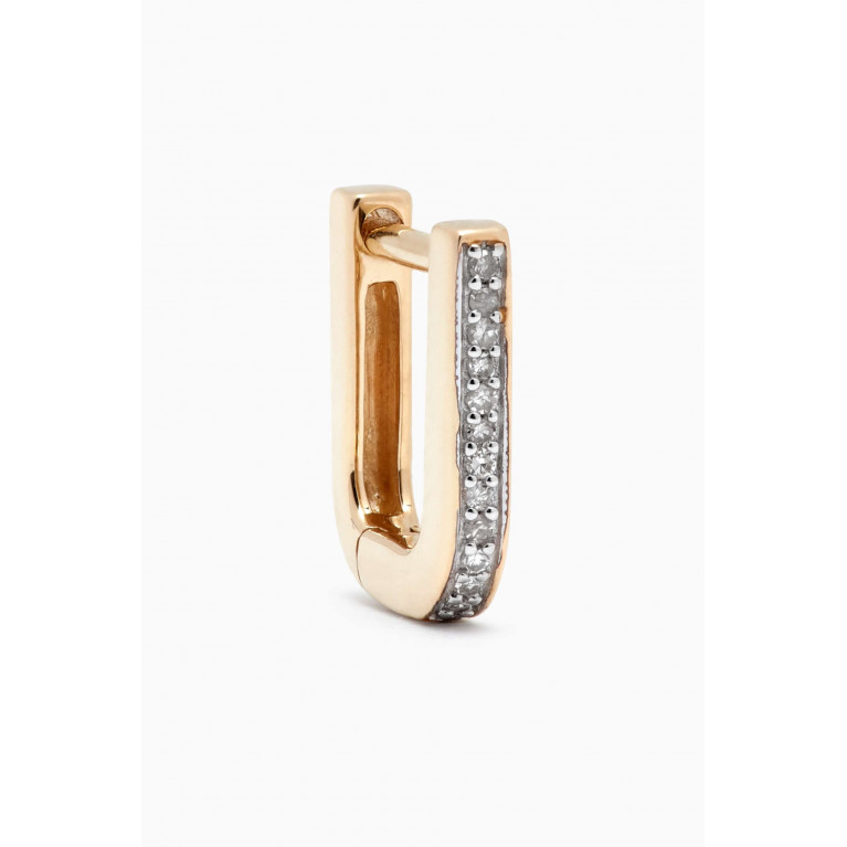 Otiumberg - Small Diamond Single Hoop Earring in 9kt Gold