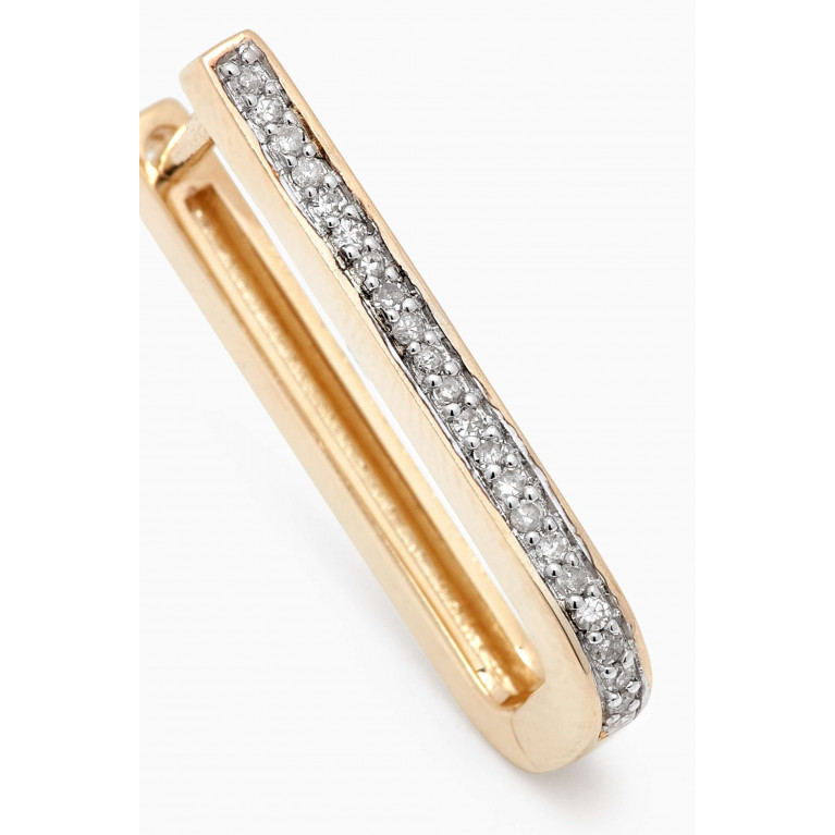 Otiumberg - Large Diamond Single Hoop Earring in 9kt Gold