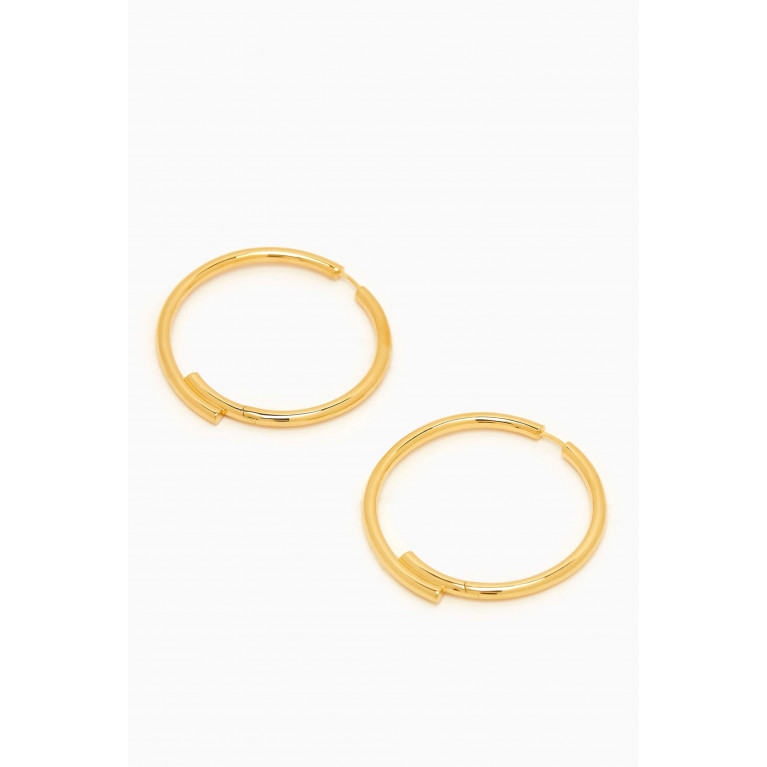 Otiumberg - Large Chaos Hoop Earrings in Recycled Gold-plated Vermeil