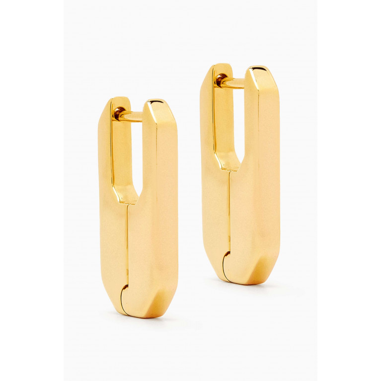 Otiumberg - Hex Hoop Earrings in Gold Vermeil