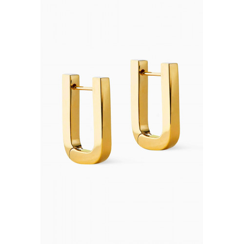 Otiumberg - Mini Square Hoop Earrings in Recycled Gold-plated Vermeil