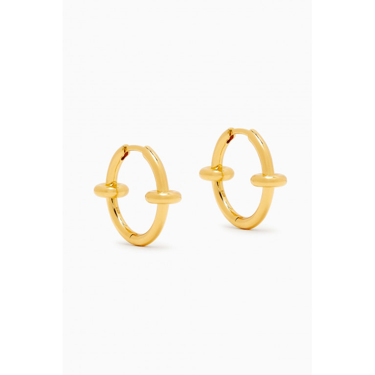 Otiumberg - Orbit Everyday Hoop Earrings in Recycled Gold-plated Vermeil