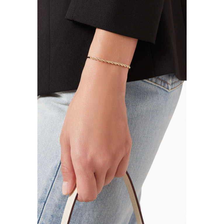 Otiumberg - Fine Twisted Cord Bracelet in 9kt Gold