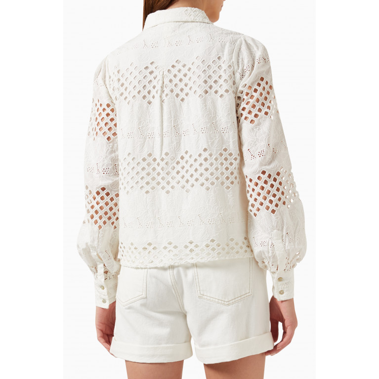Y.A.S - Yashally Broderie Anglaise Shirt in Organic Cotton