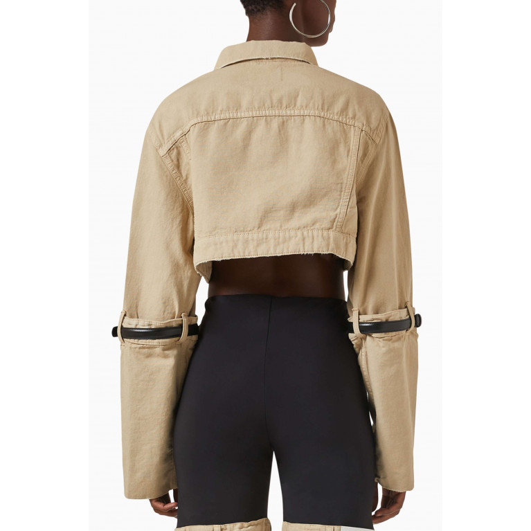 Coperni - Cropped Hybrid Jacket in Cotton