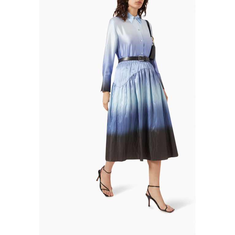 Vince - Dip-Dye Ombré Tiered Skirt in Italian Cotton-Blend