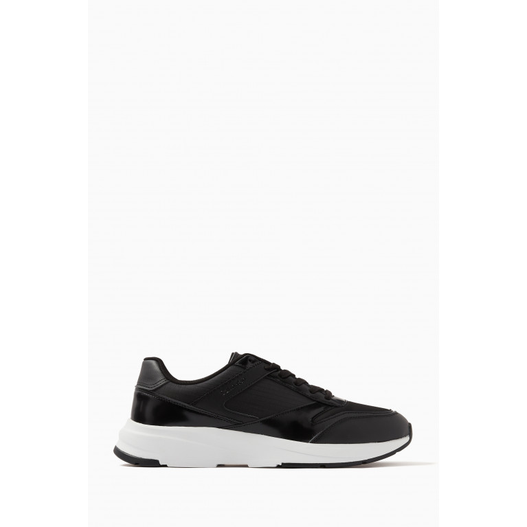 Calvin Klein - Runner Sneakers in Tech Fabric & Faux Leather