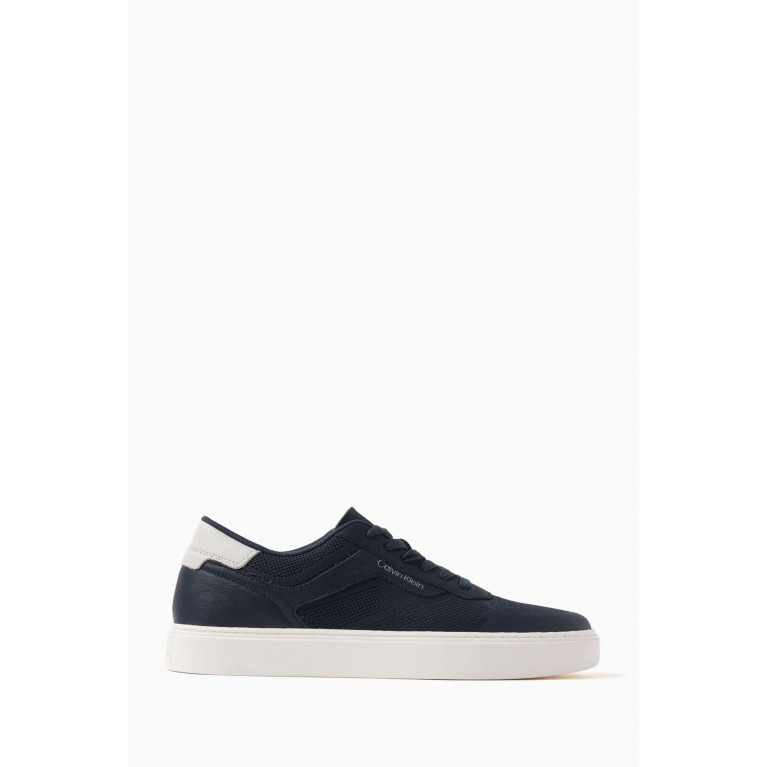 Calvin Klein - Low Top Cupsole Sneakers in Leather & Knit